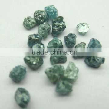 Natural Blue Green Rough Diamond Beads