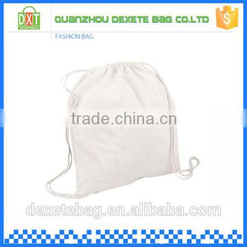 Customized high quality white canvas wholesale cotton fabric drawstring bag
