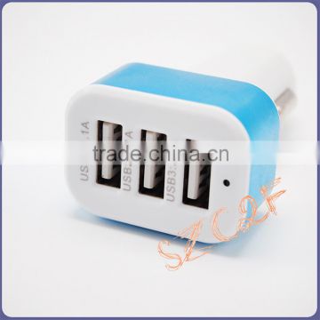 Simple Design Charger 3 Port USB Car Charger for Electronic Product 5V5.1A Bulk USB Car Charger for Phone