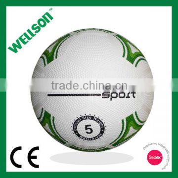 Grain surface rubber soccer ball
