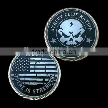 custom brass plated Challenge coin made