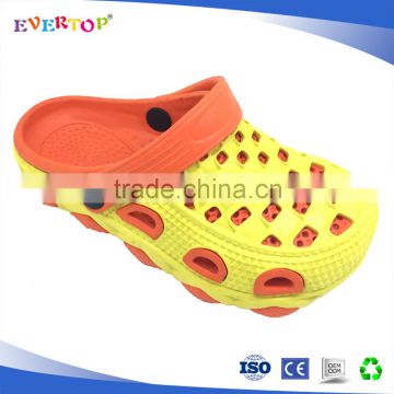 2017SS bright yellow orange color soft eva injection infant sandals clog