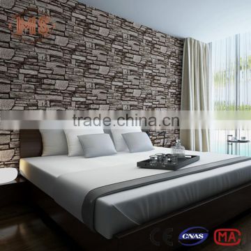 Stone-type effect wallpaper decor 3d club wall paper Leather wall panels