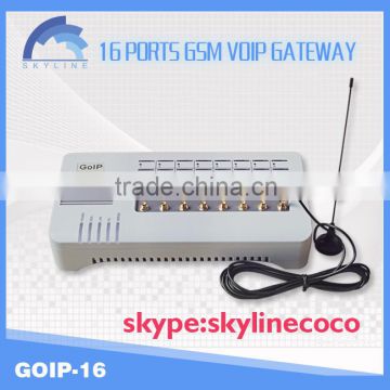 16 ports GOIP GSM gateway, gsm voip gateway supporting USSD, IMEI change, SMS goip firmware update