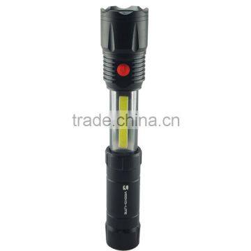 High Lumens aluminium 3W COB led flashlight tactical flashlight stretch led light