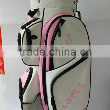 lady golf cart bag with cooler bag,putter tube and umbrella tube