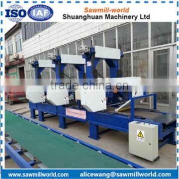 Chinese maufacture Multiple heads horizontal band sawmill machine