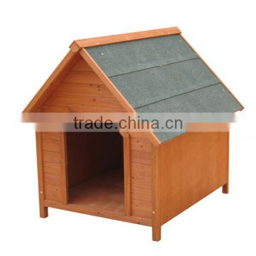 New designed wooden dog kennel with hinged roof DK008