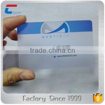 nice printing CR80 clear business card, name card