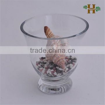 Quality Handblown Thick Bottom Clear Glass Vase Manufacturer