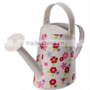 metal PVC colorful flower Watering Can with jug mouth with movable handle