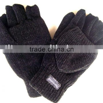 chenille fingerless glove