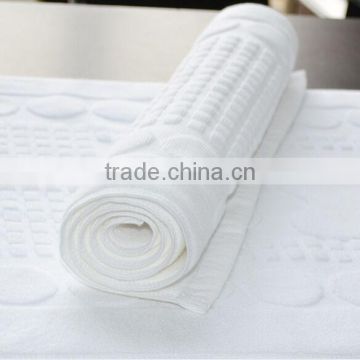 100% cotton solid color jacquard hotel bath mat
