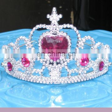PH-0007 Party Carnival plastic birthday party crown/ girls plastic princess tiara crown