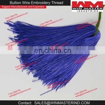 French Metallic Gimp Blue Bullion Wire For Embroidery Work