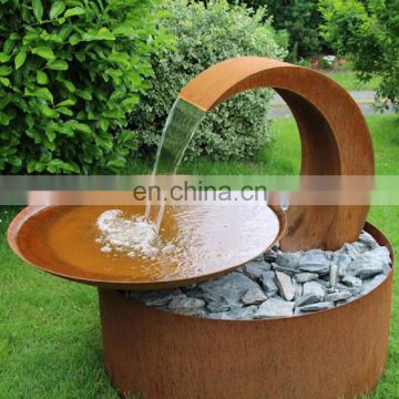 80cm CORTEN steel water bowl decorative garden fountain