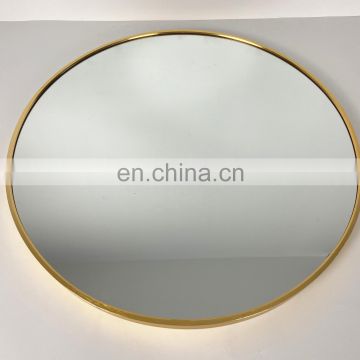 Wholesale gold aluminium framed wall mounted mirror round vanity mirror