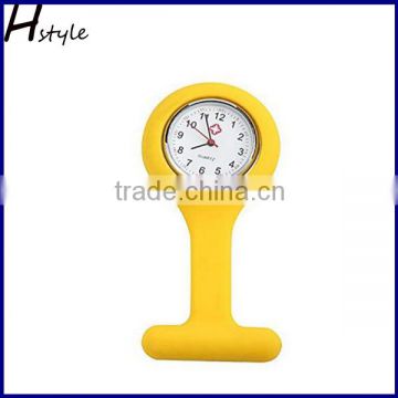 2016 New Product Colorful Silicone Rubber Nurse Watch Nurse FOB Watch Yellow WP019