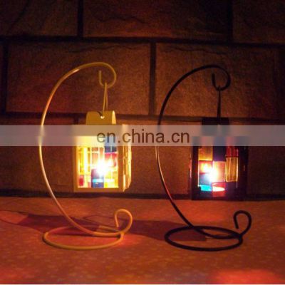 Colorful Glass Style Hanging Lanterns Moroccan Candle Lantern Tealight Candle Holder For Home Decor