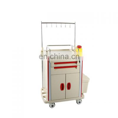 ABS and Steel material IV trolley with Two pumping  for patient first aid