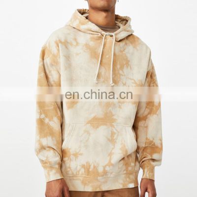 Men Soft Cotton Premium Sewing Long sleeved Tye Dye Hoodies With Front Pouch