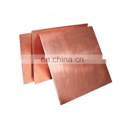 Chinese manufacturer Pure Copper Grade and Non-alloy Or 99.9% purity copper plate sheet