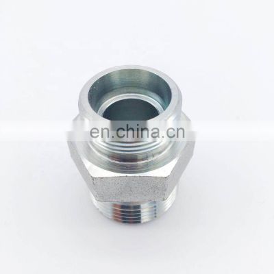 JIC 1/4 3/8 G1 Unf Thread Hydraulic Pipe Adapter straight threaded male Stainless Steel valve adapter