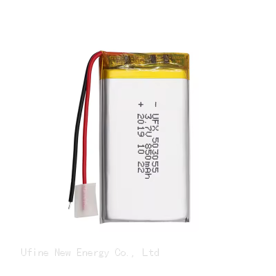 Li-polymer Manufacturer Direct Sale UFX 503055 850mAh 3.7V Rechargeable Battery For Beauty Instrument
