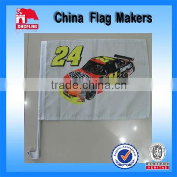 Customized Cheap Woven Printed Racing Car Flag