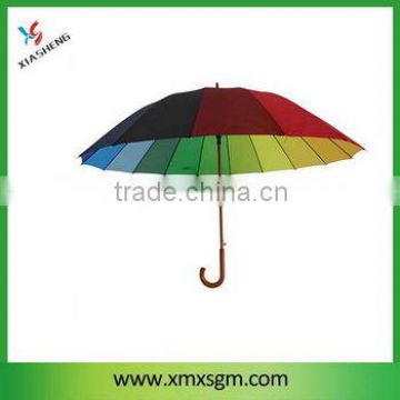 Modern 16 Colors Straight Rainbow Umbrellas