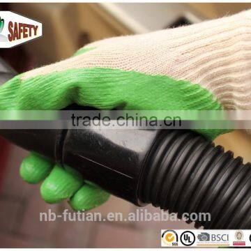 FTSAFETY 10Gauge economy cotton shell palm latex coated gloves