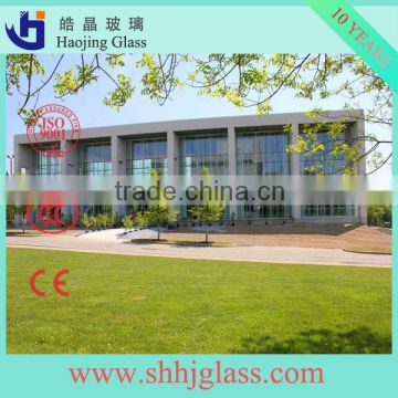 factory insulated glass frameless glass curtain wall with low-e glaze and aluminum