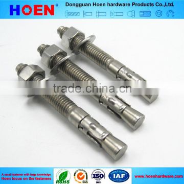 High quality stainless steel 304 wedge anchor bolt