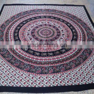 ELEPHANT ROUND wholesale indian printed bedsheets