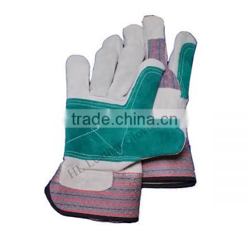 Safety split leather cowhide gloves manufacturer from Guangdong China