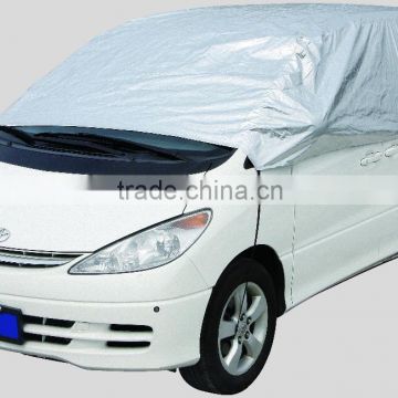 promotion silver insulated half car cover, car front cover, L, XL