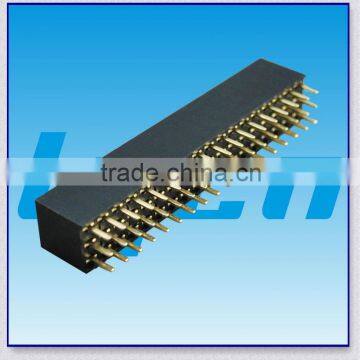 2.54mm pitch straight dip type double row female header connector