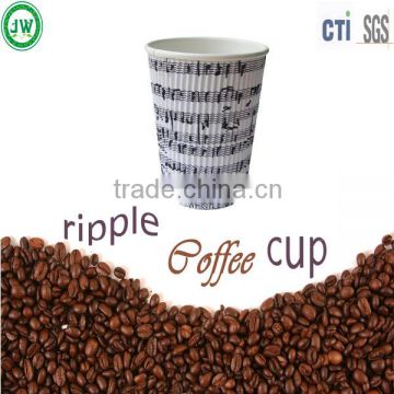 kraft hot resistant ripple wall paper cup for hot drinks coffee paper cups pretty good waterproof