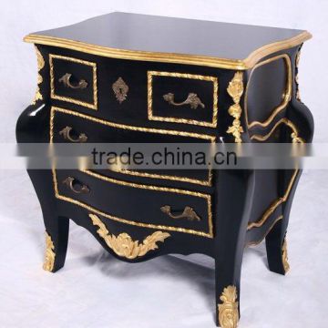 Indonesian Furniture - Solid Wood Nightstand with Drawers - Nighstand With Bedroom Sets