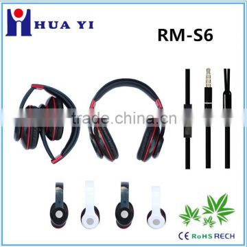 2015 factory new design comfortable on ear stereo folding headphone with mic