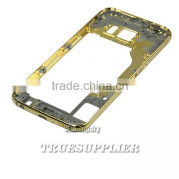 For Samsung S6 Gold Middle Frame with Bling Crystals,Gold Middle Plate for Samsung S6