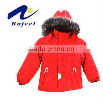 red outdoor winter kids safety jackets