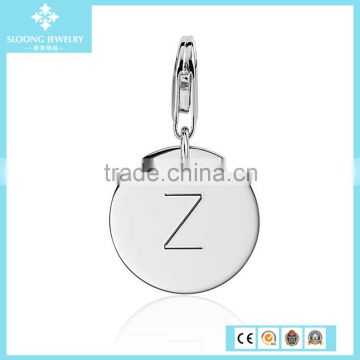 "Z" Initial Charm in Sterling Silver