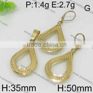 New arrival popular gold plated dubai gold jewelry set