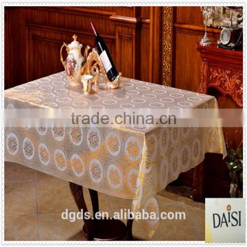 China manufacturer embroidery designs PVC lace table cloth in rolling 137cm width walmart wholesale for Egypt market