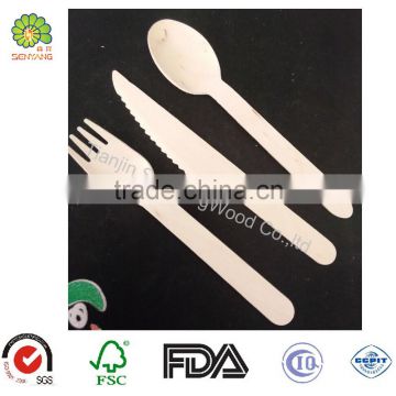 disposable wooden cutlery for spoon fork knife