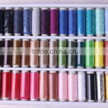 100% Polyester Material and Dyed Pattern sewing thread small tube