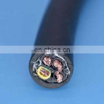 Braiding shielded 4 core towline system electrical power cable