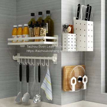 Home Accessories  Wall Mounted Knife Holder Kitchen Draining Knife Storage Block With Partition Compartment
