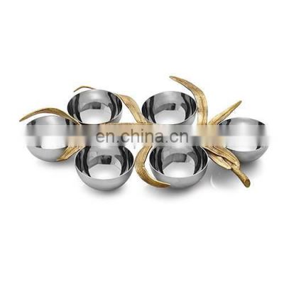 fancy stainless steel 6 cup bowl